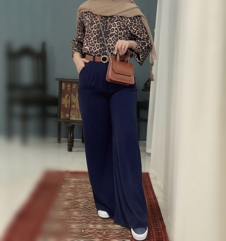 شلوار تمام بگ ترک مورگان ریزشی لخت