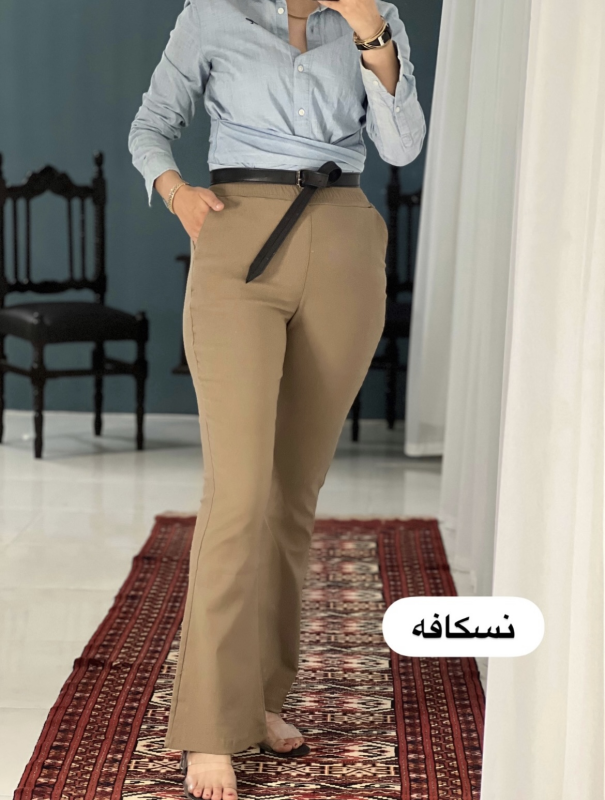 شلوار دمپا کتان کش